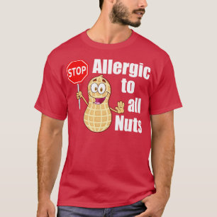 Camiseta Alergia de maní alérgica a las nueces