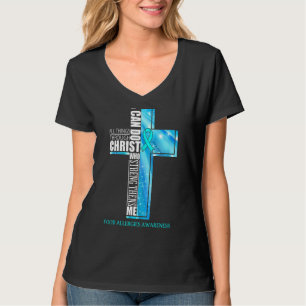 Camiseta Alergias alimentarias Concienciación sobre la cint