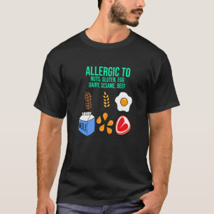 Camiseta Alergico a Frutos Secos Gluten Lacteos Conciencia