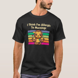 Camiseta Alérgico a las mañanas Sloth Lazy Sloth tema Inact