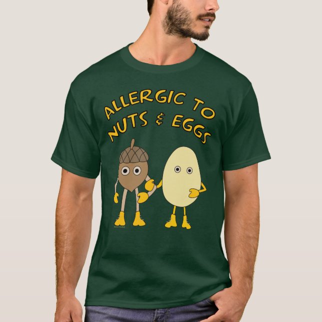 Camiseta Alérgico a las nueces y huevos (Anverso)
