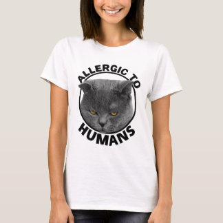 Camiseta Alérgico A Los Humanos Gato Lover Gracioso