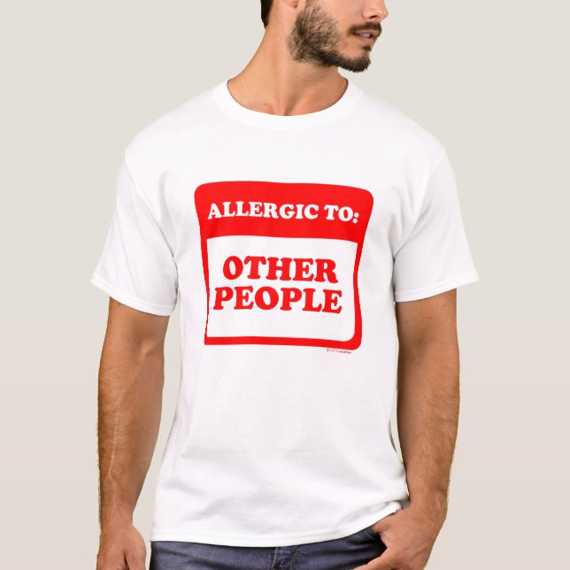 Camiseta Alérgico a otras personas (Anverso)