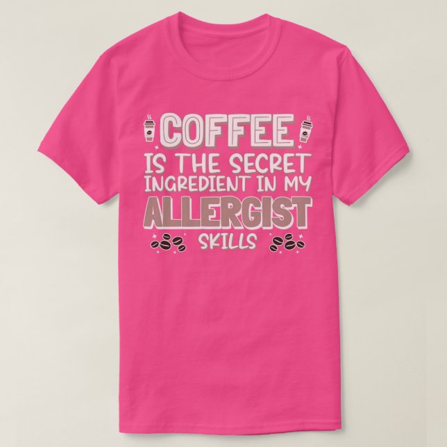 Camiseta Alérgico al café (Diseño del anverso)