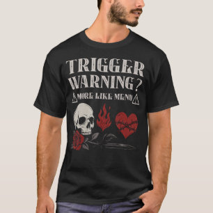 Camiseta Alerta de Desencadenante Romance Oscuro Lectora Pi