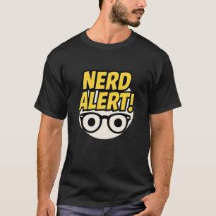 Camiseta Alerta de friki gafas divertidas diseño amarillo y