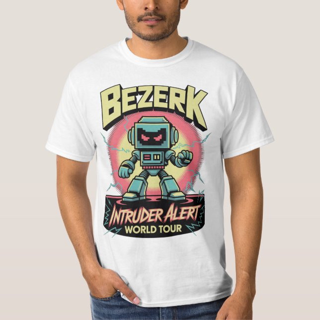 Camiseta Alerta de intruso Bezerk gira mundial del arcade r (Anverso)