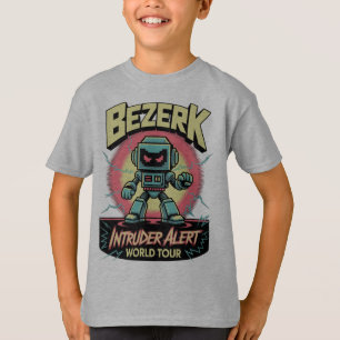 Camiseta Alerta de intruso Bezerk gira mundial retro arcade