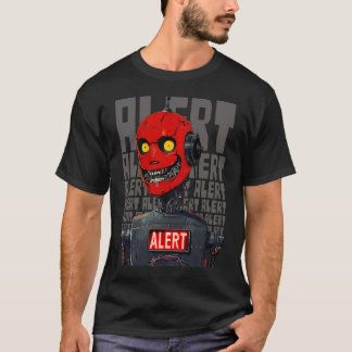Camiseta Alerta de robot disfuncional maligno distópico de 