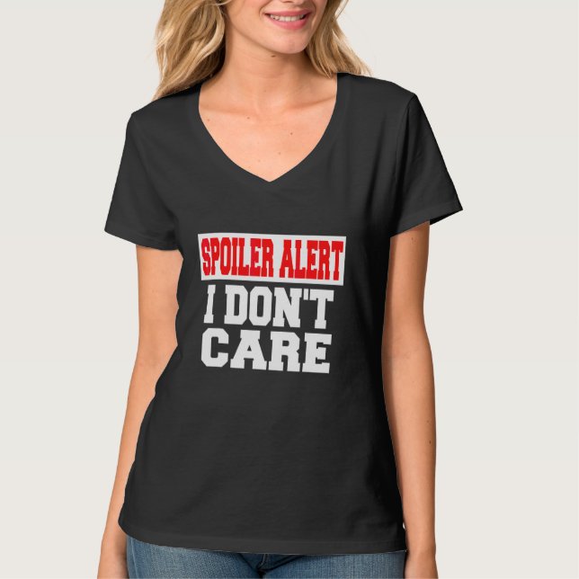 Camiseta Alerta de Spoiler No Me Importa   Ropa Emo (Anverso)