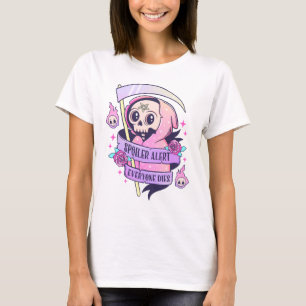 Camiseta Alerta de spoiler: Todos mueren por Halloween rosa