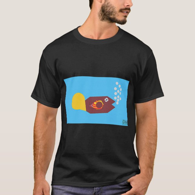 Camiseta alerta de tráfico de salmón (Anverso)