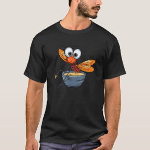 Camiseta alerta divertida libélula pillada con la mano en e