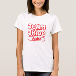 Camiseta Alerta roja: Pixel Perfect Team Bride