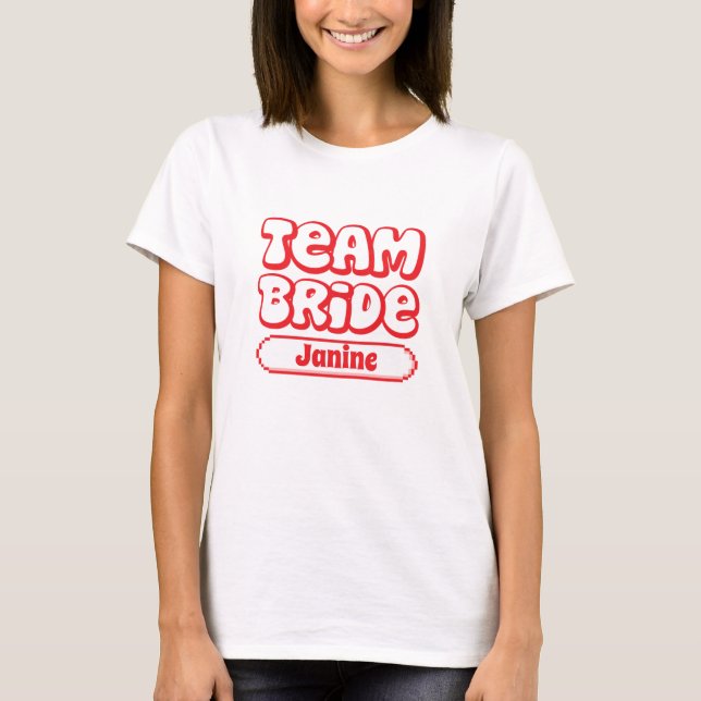 Camiseta Alerta roja: Pixel Perfect Team Bride (Anverso)