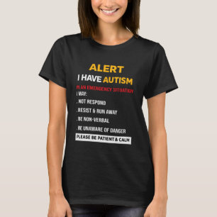Camiseta Alerta Tengo Autismo en una Situación de Emergenci