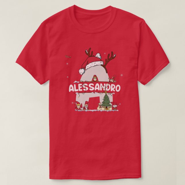 Camiseta Alessandro Navidades con Alessandro Nombre para di (Diseño del anverso)