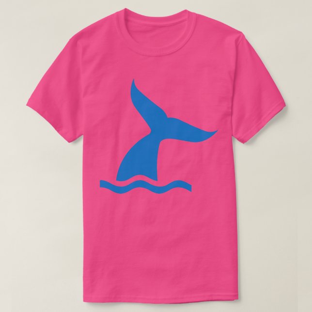 Camiseta Aleta azul de ballena (Diseño del anverso)