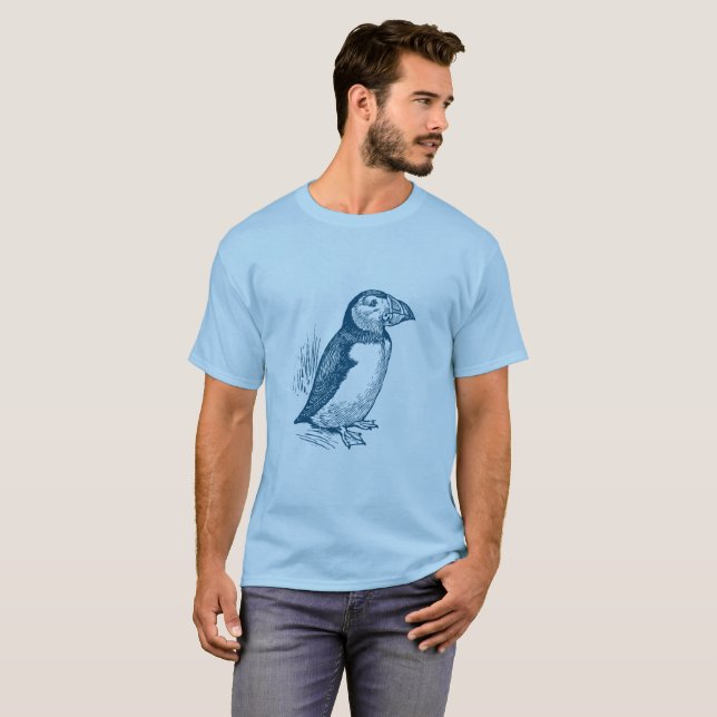 Camiseta Aleta azul oceánico (Anverso completo)