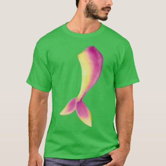Camiseta Aleta caudal rosa y amarilla