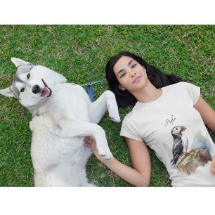 Camiseta Aleta de barro en una roca con acuarela