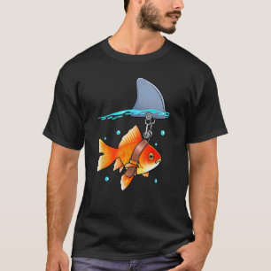 Camiseta Aleta de tiburón falsa Pez dorado divertido Animal