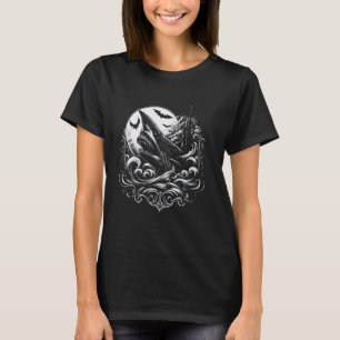 Camiseta Aleta de tiburón gótico animal marino biología mar