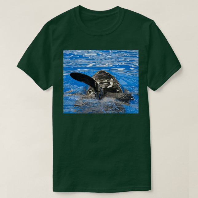Camiseta Aleta dorsal de una ballena asesina (Diseño del anverso)