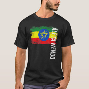 Camiseta Aleta Wendo Bandera De Etiopía Para Hombres Etíope