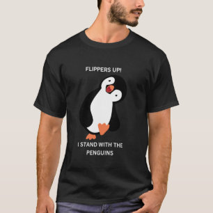 Camiseta ¡Aletas arriba! Me mantengo con los Pingüinos