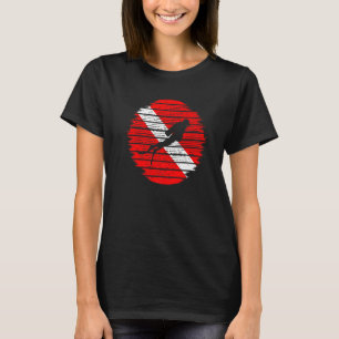 Camiseta Aletas de buceo Bandera de buceo Deportes acuático
