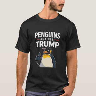 Camiseta Aletas de pingüino arriba resisten pingüinos contr