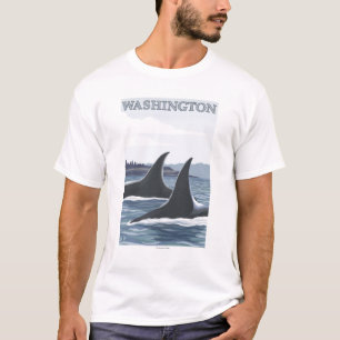 Camiseta Aletas de WashingtonOrca