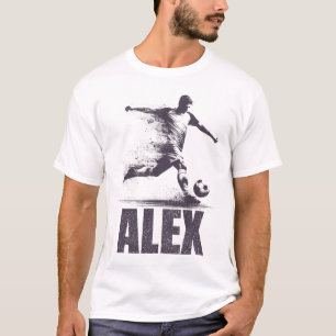 Camiseta Alex Fútbol Chicos Personalizado Primer Nombre Ale