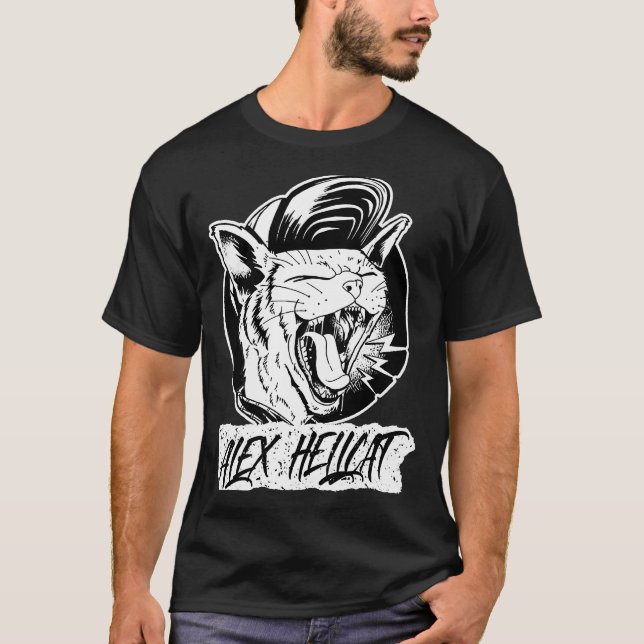 Camiseta Alex Hellcat Grita Punk Kat (Anverso)