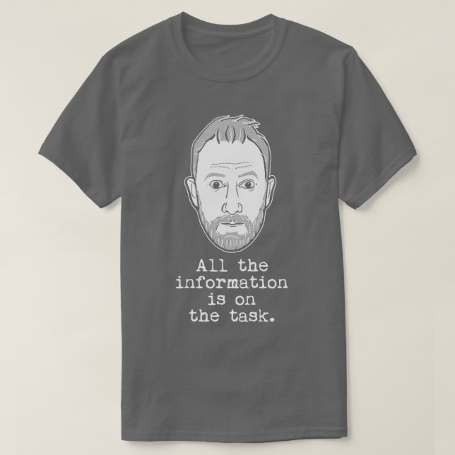 Camiseta Alex Horne Taskmaster Toda La Información Está En (Diseño del anverso)