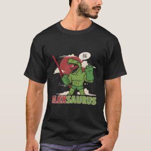 Camiseta Alex Saurus Funny Personalizado Dinosaur T Rex Nam