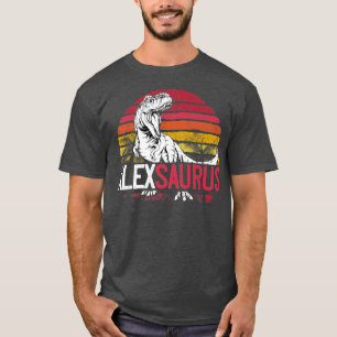 Camiseta Alex Saurus Personalizado Dinosaurio T Rex Nombre 