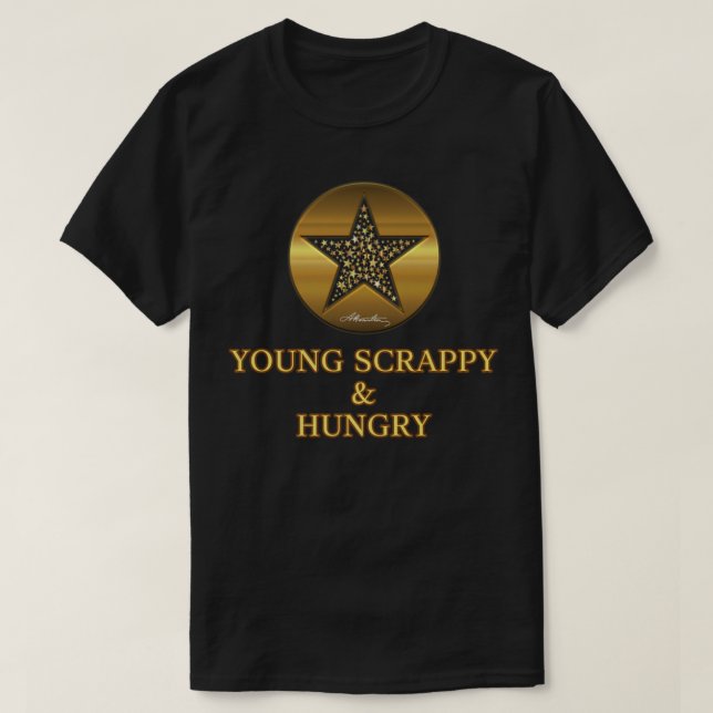 Camiseta Alexander Hamilton Cita Young Scrappy Hungry (Diseño del anverso)