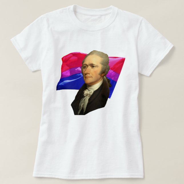 Camiseta Alexander Hamilton + Orgullo bisexual (Diseño del anverso)