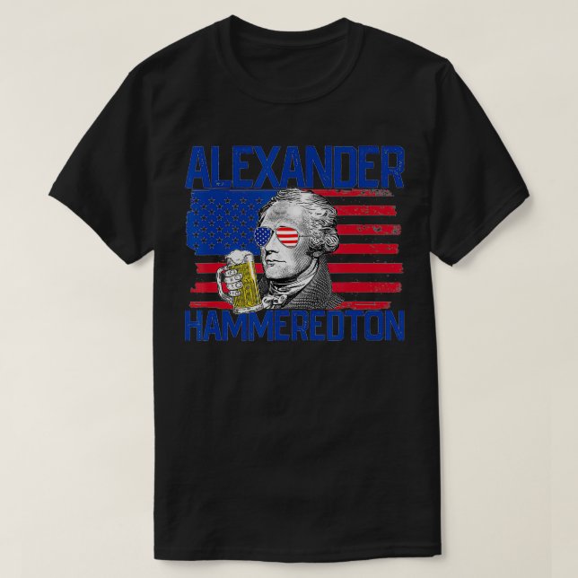 Camiseta Alexander Hammeredton 4 De Julio Aleander Hamilton (Diseño del anverso)