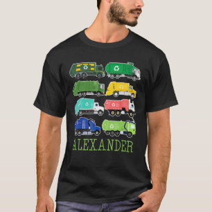 Camiseta Alexander Trash Truck Para Niños Coleccionista Eco