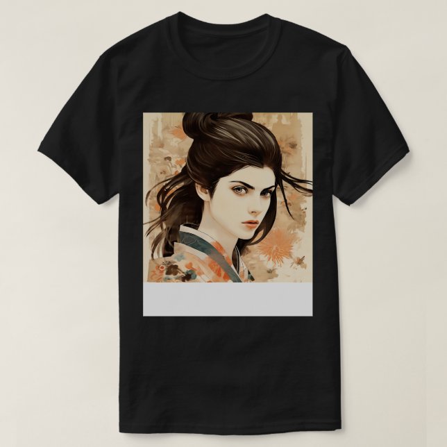 Camiseta Alexandra Daddario UkiyoE (Diseño del anverso)