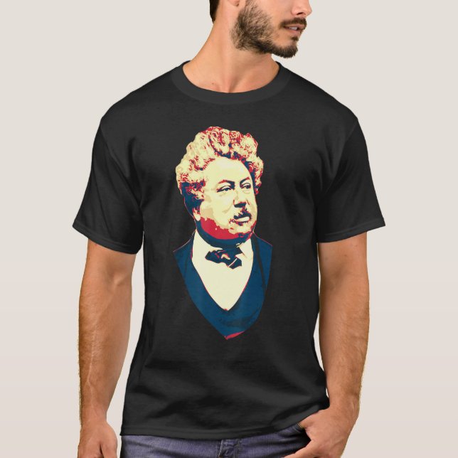 Camiseta Alexandre Dumas Famoso Poeta Y Escritor Francés (Anverso)