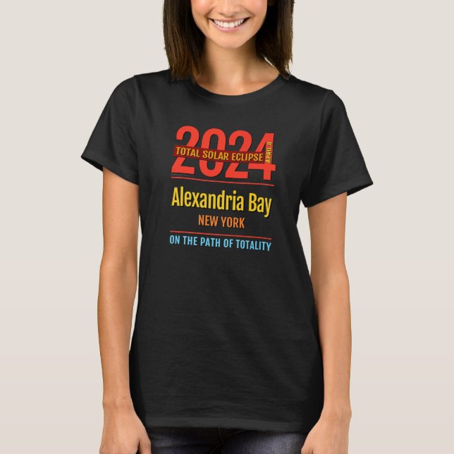 Camiseta Alexandria Bay New York NY Total Solar Eclipse 202 (Anverso)