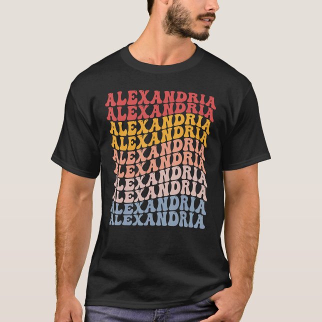 Camiseta Alexandria City Groovy Retro (Anverso)