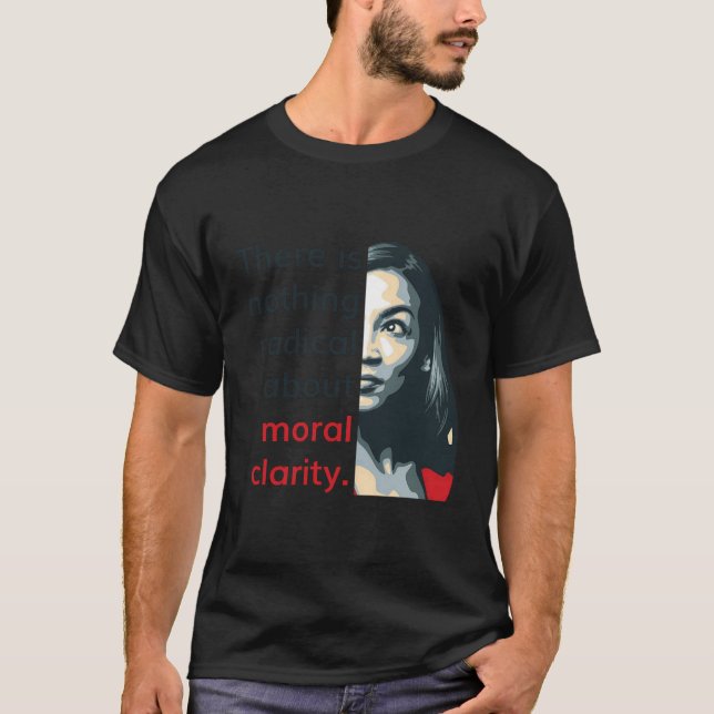 Camiseta Alexandria Ocasio-Cortez Cita Radical Clarity Lib (Anverso)