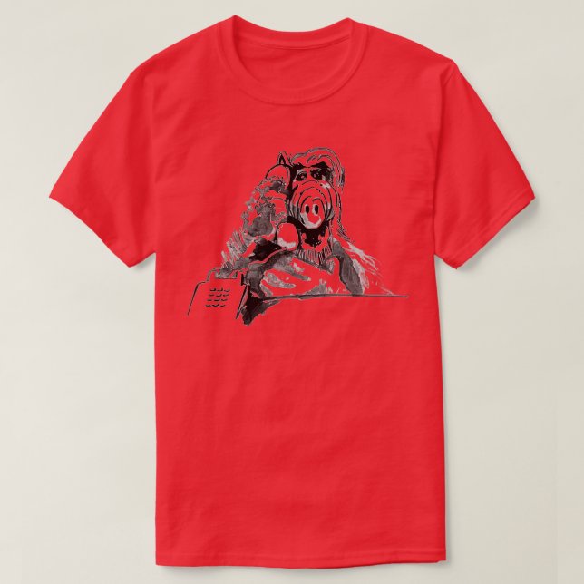 Camiseta alf al teléfono (Diseño del anverso)