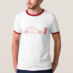 Camiseta Alfa 916 Gtv del lado - esquema en rojo