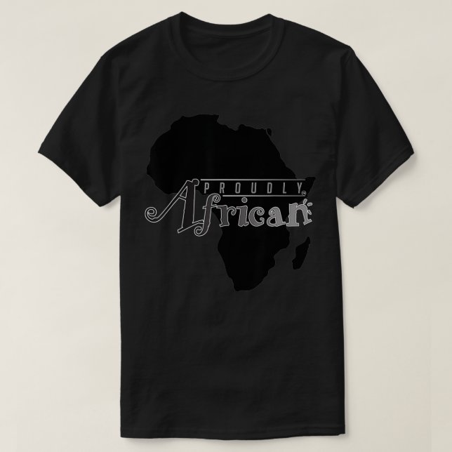 Camiseta Alfa africana orgullosamente negra (Diseño del anverso)